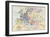 Map of Europe in the Time of Charles the Great-null-Framed Giclee Print