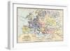 Map of Europe in the Time of Charles the Great-null-Framed Giclee Print