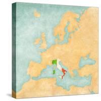 Map of Europe - Italy (Vintage Series)-Tindo-Stretched Canvas