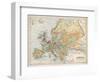 Map of Europe Showing Density of Population-null-Framed Art Print