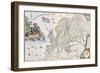 Map of Europe, Showing Europe and Western Russia, Iceland and Greenland-Cornelis III Danckerts-Framed Giclee Print