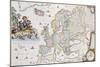 Map of Europe, Showing Europe and Western Russia, Iceland and Greenland-Cornelis III Danckerts-Mounted Giclee Print