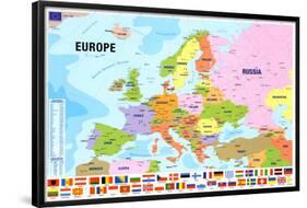 Map of Europe-null-Framed Poster