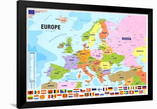 Map of Europe-null-Framed Poster