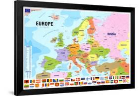 Map of Europe-null-Framed Poster