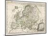 Map of Europe-J. Gibson-Mounted Photographic Print