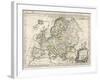 Map of Europe-J. Gibson-Framed Photographic Print