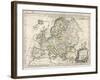 Map of Europe-J. Gibson-Framed Photographic Print