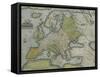 Map of Europe-null-Framed Stretched Canvas