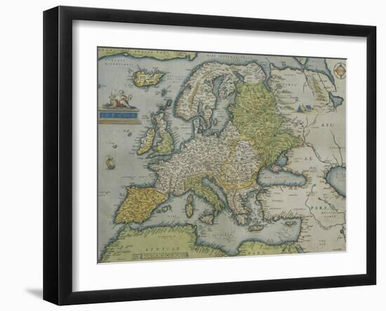 Map of Europe-null-Framed Giclee Print