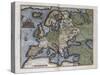 Map of Europe-Abraham Ortelius-Stretched Canvas