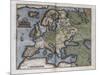 Map of Europe-Abraham Ortelius-Mounted Art Print