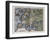 Map of Europe-Abraham Ortelius-Framed Art Print