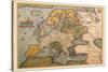 Map of Europe-Abraham Ortelius-Stretched Canvas