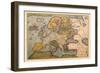 Map of Europe-Abraham Ortelius-Framed Art Print