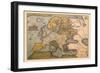 Map of Europe-Abraham Ortelius-Framed Art Print