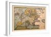 Map of Europe-Abraham Ortelius-Framed Art Print