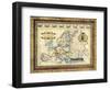 Map of Europe-Vision Studio-Framed Art Print