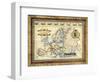 Map of Europe-Vision Studio-Framed Art Print