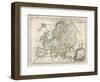 Map of Europe-J. Gibson-Framed Art Print