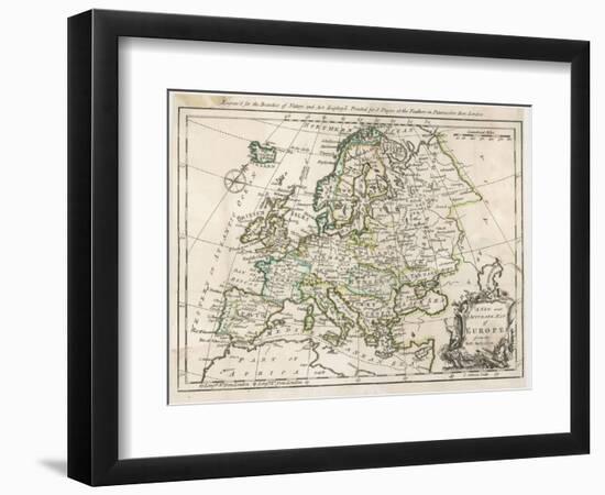 Map of Europe-J. Gibson-Framed Art Print