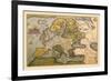 Map of Europe-Abraham Ortelius-Framed Art Print