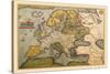 Map of Europe-Abraham Ortelius-Stretched Canvas