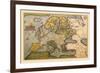 Map of Europe-Abraham Ortelius-Framed Premium Giclee Print