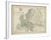 Map of Europe-Sidney Hall-Framed Art Print