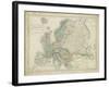 Map of Europe-Sidney Hall-Framed Art Print