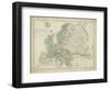 Map of Europe-Sidney Hall-Framed Art Print