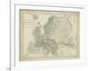 Map of Europe-Sidney Hall-Framed Art Print