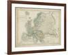 Map of Europe-Sidney Hall-Framed Art Print