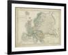 Map of Europe-Sidney Hall-Framed Art Print