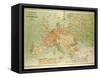 Map of European Railway Lines-null-Framed Stretched Canvas