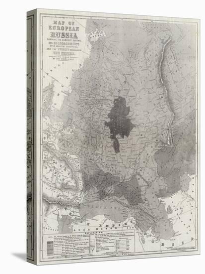 Map of European Russia Shewing its Earliest Extent-John Dower-Stretched Canvas