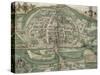 Map of Exeter, from Civitates Orbis Terrarum by Georg Braun-Joris Hoefnagel-Stretched Canvas