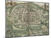 Map of Exeter, from Civitates Orbis Terrarum by Georg Braun-Joris Hoefnagel-Mounted Giclee Print