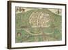 Map Of Exeter-Remigius Hogenberg-Framed Giclee Print