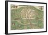 Map Of Exeter-Remigius Hogenberg-Framed Giclee Print