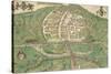 Map Of Exeter-Remigius Hogenberg-Stretched Canvas