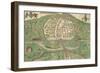 Map Of Exeter-Remigius Hogenberg-Framed Giclee Print