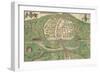 Map Of Exeter-Remigius Hogenberg-Framed Giclee Print