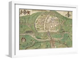 Map Of Exeter-Remigius Hogenberg-Framed Giclee Print