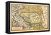 Map of Far East China-Abraham Ortelius-Framed Stretched Canvas