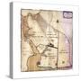 Map of Farm and Surrounding Area Drawn-null-Stretched Canvas