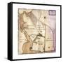 Map of Farm and Surrounding Area Drawn-null-Framed Stretched Canvas