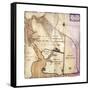 Map of Farm and Surrounding Area Drawn-null-Framed Stretched Canvas