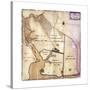 Map of Farm and Surrounding Area Drawn-null-Stretched Canvas