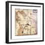 Map of Farm and Surrounding Area Drawn-null-Framed Giclee Print